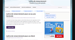 Desktop Screenshot of lettrederemerciement.com